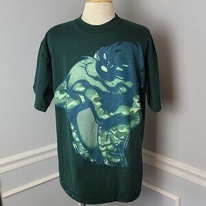 LOONEY TUNES VTG Taz‎ Tasmanian Devil Green Graphic Warner Bros. Cartoon T-Shirt